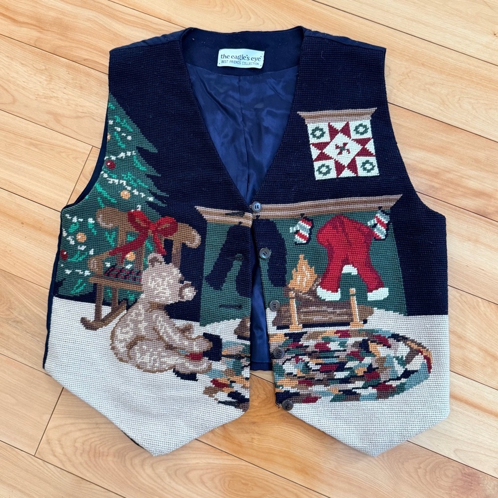 Vintage Christmas vest size L - Picture 1 of 3